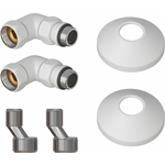 Подключение угловое Point гайка / штуцер 3/4" х 1/2" со сгоном, белый (PN93412W)