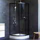 Душевой уголок Am.Pm X-Joy Twin Slide 80x80 с поддоном, прозрачный, матовый черный (W88E-205-080BT64)