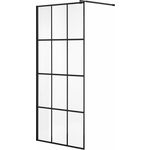 Душевая перегородка Niagara Nova 90x195 прозрачная с рисунком, черная (NG-685-90BLACK)