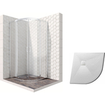 Душевой уголок Ambassador Kingston 90x90 с поддоном, прозрачный, хром (14011104, GR-S19090)