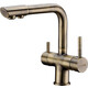 Смеситель для кухни Wasserkraft с подключением фильтра, светлая бронза (A8037)