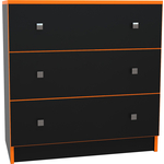 Комод МДК Black 3 ящика оранж (BL - КМ1О)
