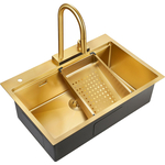 Кухонная мойка Milacio Denia 75 Steel золото (MC.77428)