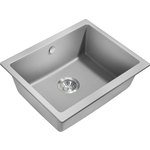 Кухонная мойка Milacio Leon 55 Cuarzo серый металлик (MC.77083)