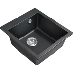Кухонная мойка Milacio Murcia 46 Cuarzo черная матовая (MC.77031)