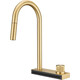 Смеситель для кухни Milacio Ultra с вытяжной лейкой и каскадным душем, золото (MCU.556.GD)