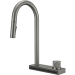 Смеситель для кухни Milacio Ultra с вытяжной лейкой и каскадным душем, сталь вороненая (MCU.556.GM)