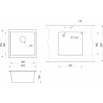 Кухонная мойка EMAR EMQ-1455.P антрацит