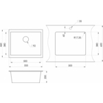 Кухонная мойка EMAR EMQ-1555.P барит