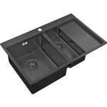 Кухонная мойка ZorG Inox R PVD 5178-2-L графит
