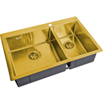 Кухонная мойка ZorG Steel Hammer SH 78-2-51-L бронза