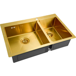 Кухонная мойка ZorG Inox SZR-78-2-51-L бронза