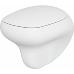 Унитаз подвесной безободковый Ambassador Diamond с толстым сиденьем-микролифт, матовый белый (123T20101R, 122T20101)