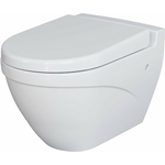 Унитаз подвесной безободковый Ambassador Nord с толстым сиденьем-микролифт, глянцевый белый (133T20001, 132T20001)