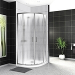 Душевой уголок BelBagno Uno-195 R-2 100х100 рифленый Шиншилла, хром (UNO-195-R-2-100-CH-CR)
