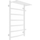 Полотенцесушитель водяной Laris Классик П7 500х800 правый, с боковым подключением, с полкой, белый муар (73208026БМ)