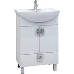 Тумба с раковиной Mixline Квадро-1 65 белая (550493, 4620008192475)