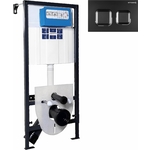 Инсталляция для унитаза Bettoserb Sava Fix Slim с клавишей смыва Smart черный матовый (312920)