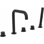 Смеситель на борт ванны Allen Brau Priority на 5 отверстий, черный матовый (5.31007-31)