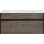 Тумба с раковиной Vincea Chiara 100х43 R.Oak, раковина белая (VMC-2C100RO, VCB-13100W)