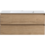 Тумба с раковиной Vincea Luka 100х47 N.Oak, раковина белая (VMC-2L100NO, VCB-13100W)