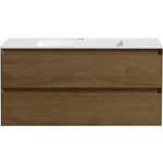 Тумба с раковиной Vincea Luka 100х47 T.Oak, раковина белая (VMC-2L100TO, VCB-13100W)