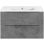 Тумба с раковиной Vincea Mia Slim 80х39 Beton (VMC-2MC800S1BT, VBS-13980S1)