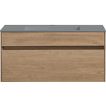 Тумба с раковиной Vincea Chiara 100х43 N.Oak, раковина серая (VMC-2C100NO, VCB-13100G)