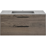 Тумба с раковиной Vincea Chiara 2D 100х47 R.Oak, раковина серая (VMC-2C2100RO, VCB-13100G)