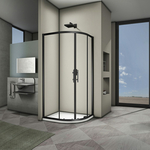 Душевой уголок Veconi Rovigo RV-07B 90x90 прозрачный, черный (RV07B-90-01-C3)