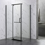 Душевой уголок Veconi Rovigo RV-19B 100x90 прозрачный, черный (RV19B-10090-01-C6)