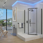 Душевой уголок Veconi Rovigo RV-36B 90x90 прозрачный, черный (RV36B-90-01-C5)