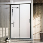 Душевая дверь Veconi Vianno VN-72B 130x190 прозрачная, черная (VN72B-130-01-C4)