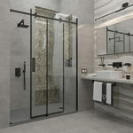 Душевая дверь Veconi Vianno VN-74B 140x195 прозрачная, черная (VN74B-140-01-C4)