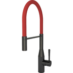Смеситель для кухни Seaman Visconti с подключением фильтра, черный/красный (SSL-7671-GL)