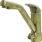 Смеситель для кухни Seaman Barcelone с подключением фильтра, светлое бронза (SSL-5361-LB)