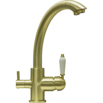 Смеситель для кухни Seaman Barcelone с подключением фильтра, светлое золото (SSL-5382-LG)