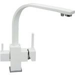 Смеситель для кухни Seaman Barcelone с подключением фильтра, белый (SSL-5390-SG)