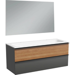 Мебель для ванной Sancos Delta 120х45 дуб красный/графит