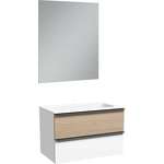 Мебель для ванной Sancos Delta 80х45 дуб светлый/белый