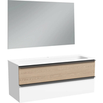 Мебель для ванной Sancos Delta 120х45 дуб светлый/белый