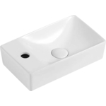 Раковина накладная Orange 38х22 левая, белый глянец (B05-375LW)