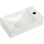 Раковина накладная Orange 38х22 правая, белый глянец (B05-375RW)