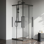 Душевой уголок Am.Pm Func Square Slide 90х90 прозрачный, черный матовый (W84G-403-9090-BT)