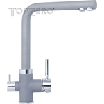 Смеситель для кухни TopZero Alphons 49 CR с подключением фильтра, серый/хром