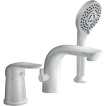 Смеситель на борт ванны Orange Otto на 3 отверстия, белый (M22-333w)