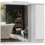 Зеркало-шкаф Sanstar Аура 80х70 с подсветкой, белый (294.1-2.4.1.)