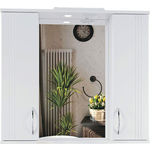 Зеркало-шкаф Sanstar Вольга 80х75 с подсветкой, белый (23.1-2.4.1.)