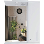 Зеркало-шкаф Sanstar Июнь 60х75 с подсветкой, белый (5.1-2.4.1.)