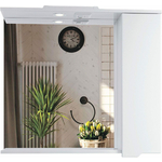 Зеркало-шкаф Sanstar Лайн 80х75 с подсветкой, белый (144.1-2.5.1.)